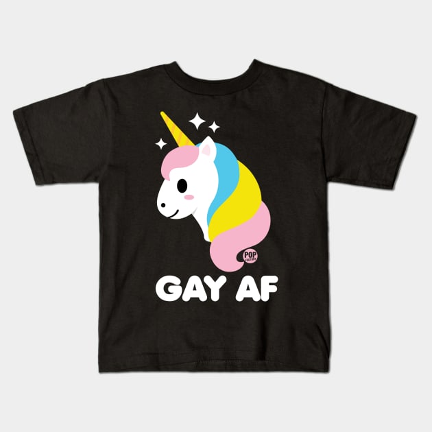 GAY AF Kids T-Shirt by toddgoldmanart